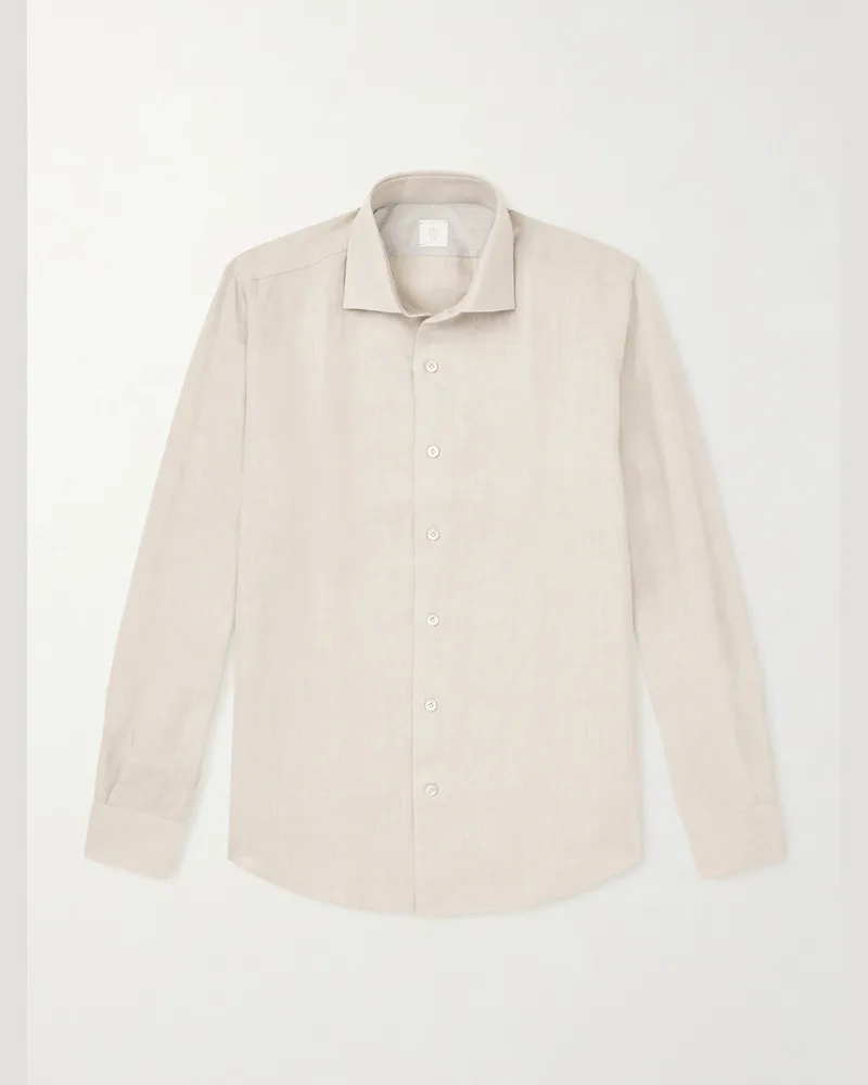 Eleventy Hemd aus Leinen Neutral