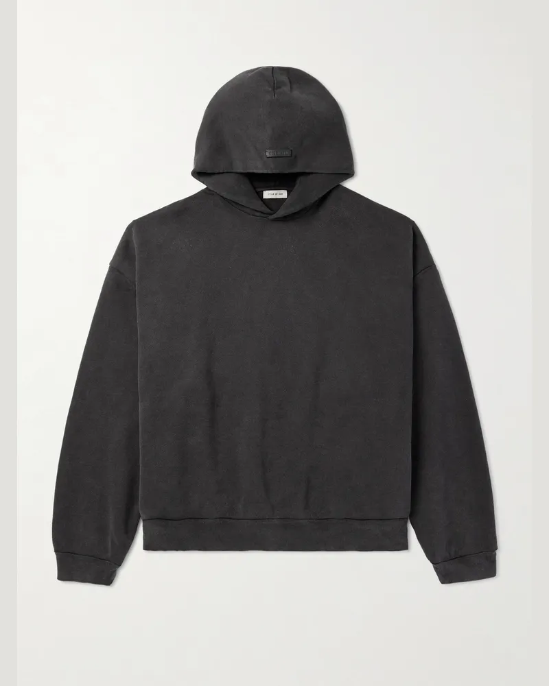 Fear of God Hoodie aus Baumwoll-Jersey mit Print Schwarz