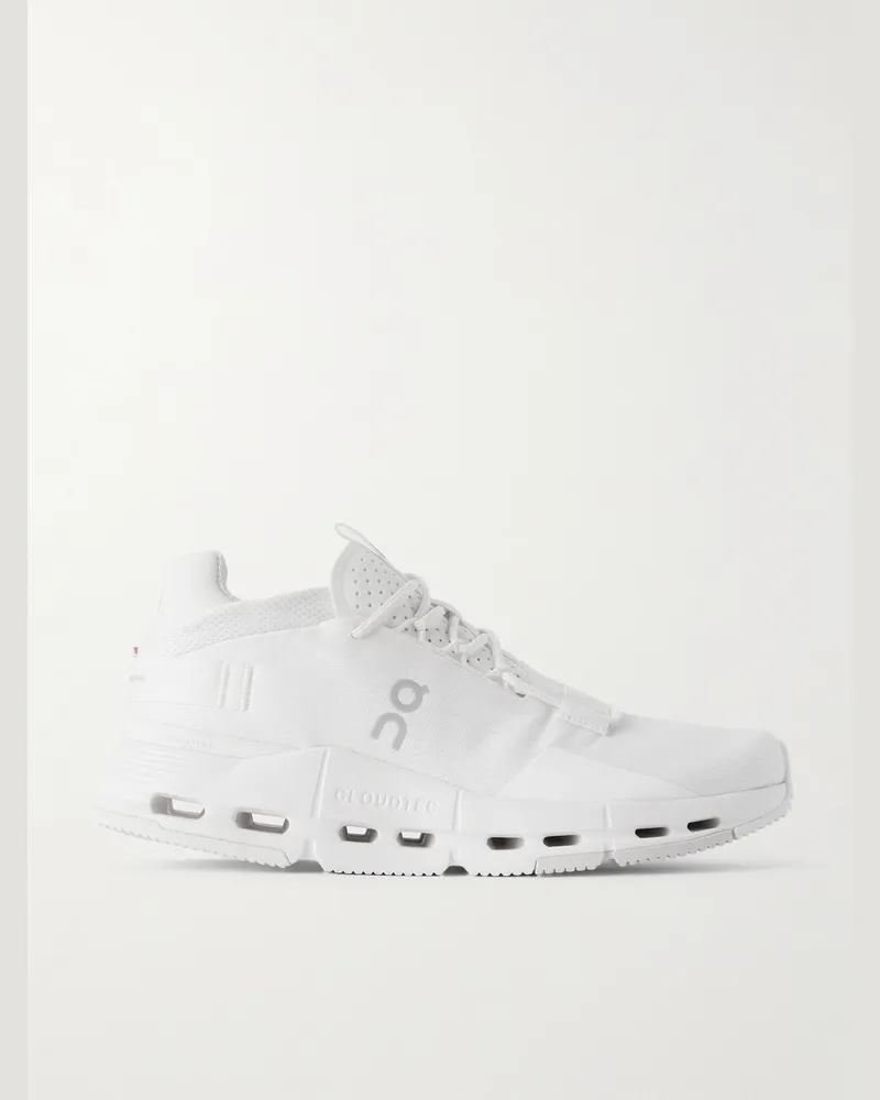 ON Cloudnova 2 Laufschuhe aus Mesh und Stretch-Strick Weiß