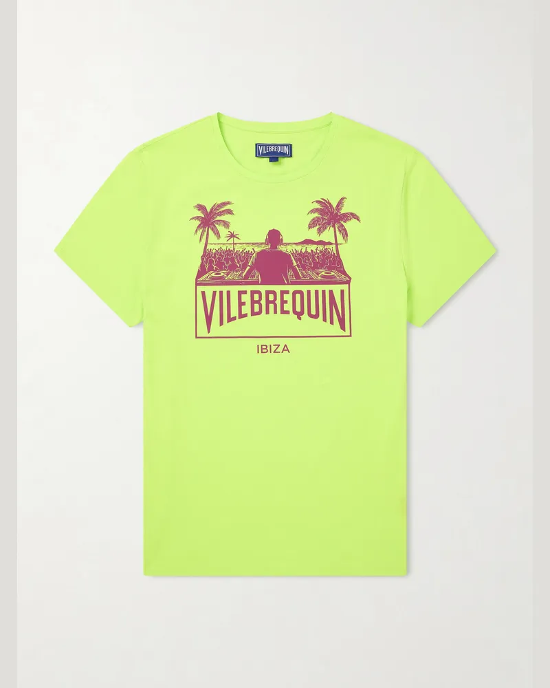 Vilebrequin Thom City Logo-Print Cotton-Jersey T-Shirt Green