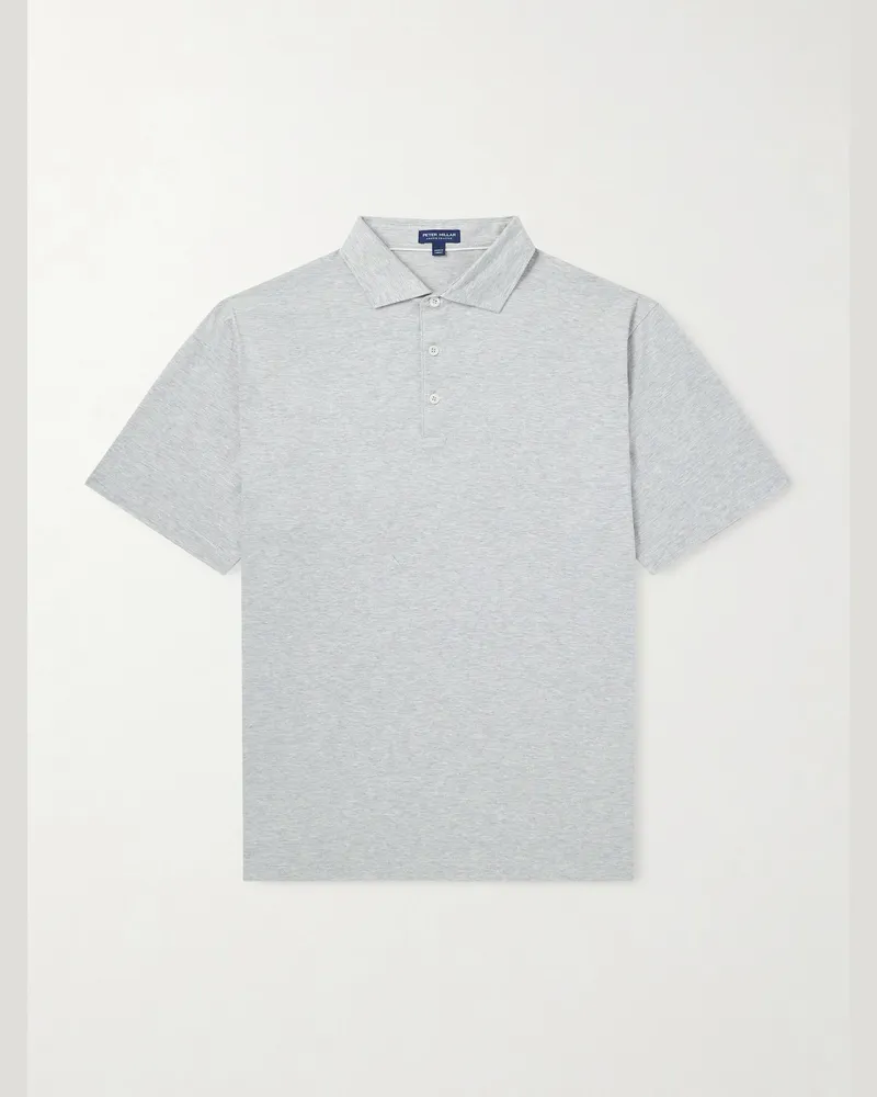 Peter Millar Excursionist Stretch-Cotton and Modal-Blend Polo Shirt Gray