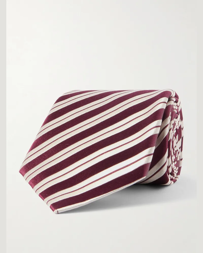Charvet Classic Krawatte aus Seide mit Streifen, 8,5 cm Rot