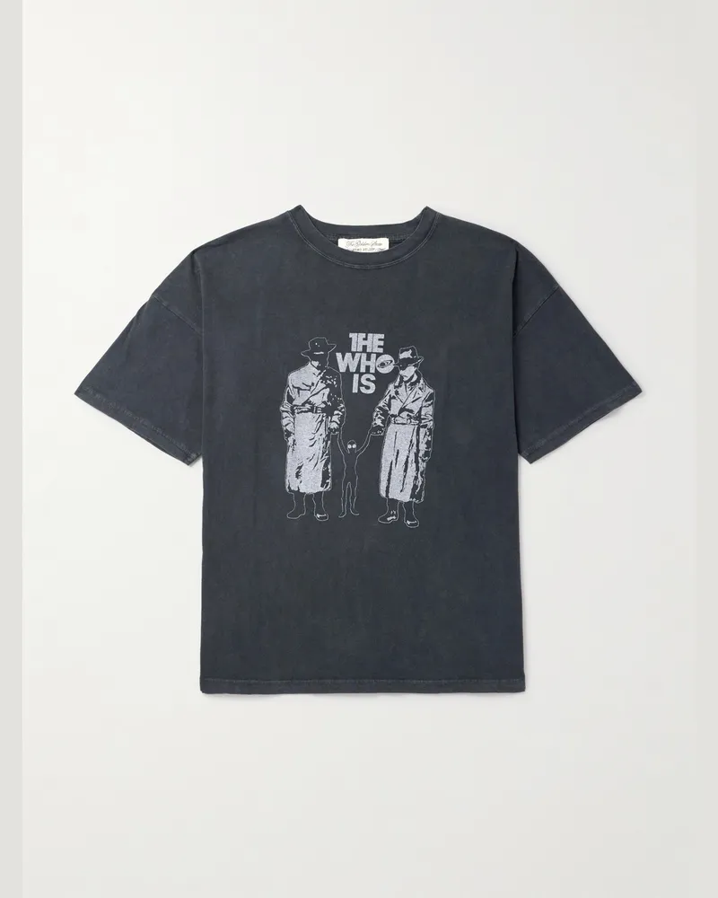 Remi Relief Who Is Printed Cotton-Jersey T-Shirt Black