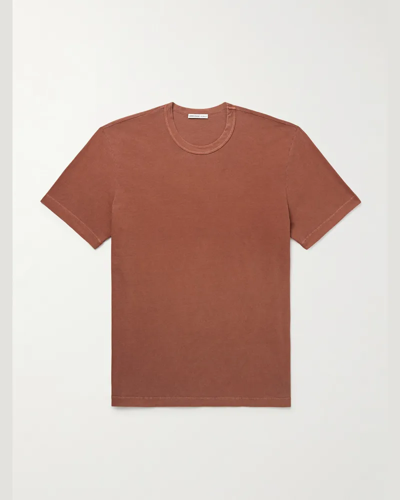 James Perse T-Shirt aus Jersey aus gekämmter Baumwolle Orange