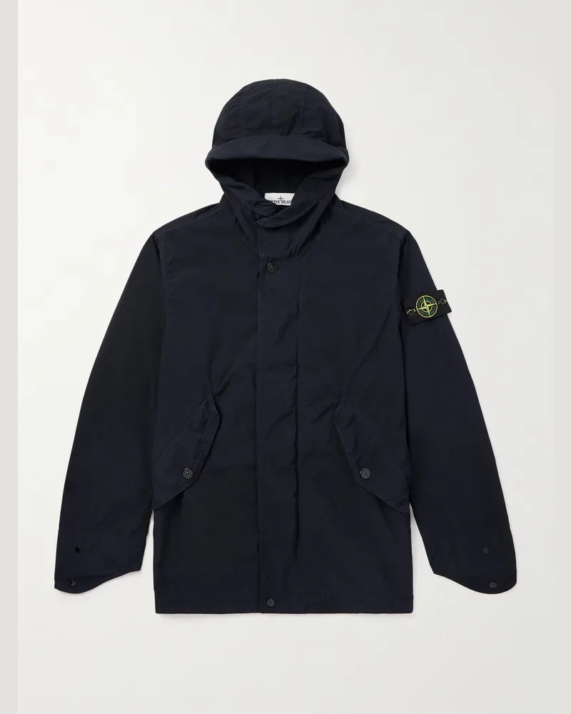 Stone Island Parka aus Shell mit Logodetail Blau