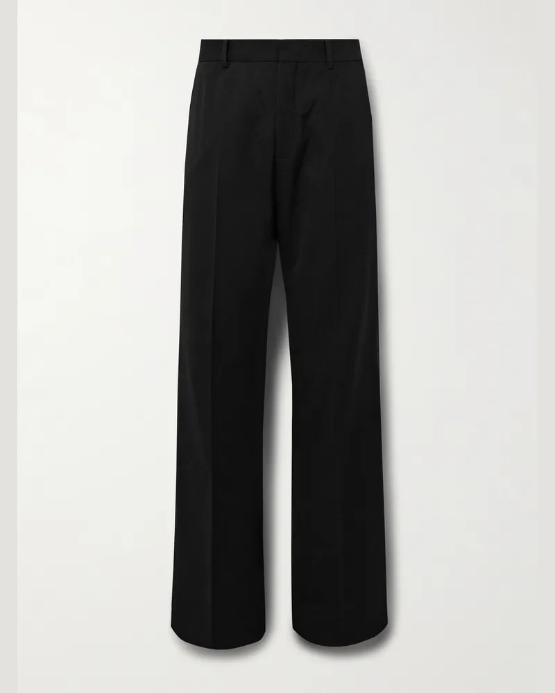 Acne Studios Flared Woven Trousers Black