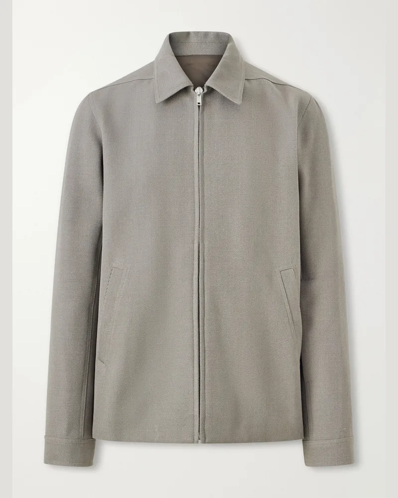 Rick Owens Brad Wool-Drill Jacket Gray