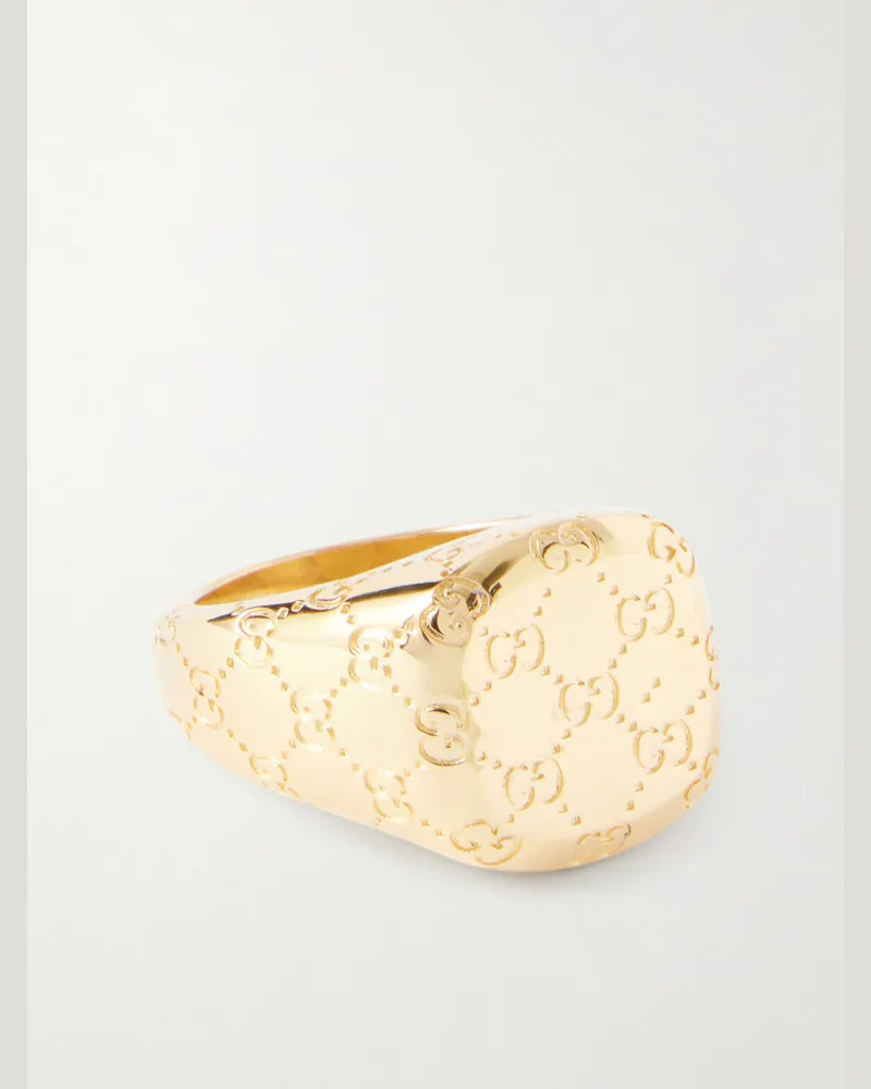 Gucci Gold-Tone Signet Ring Gold