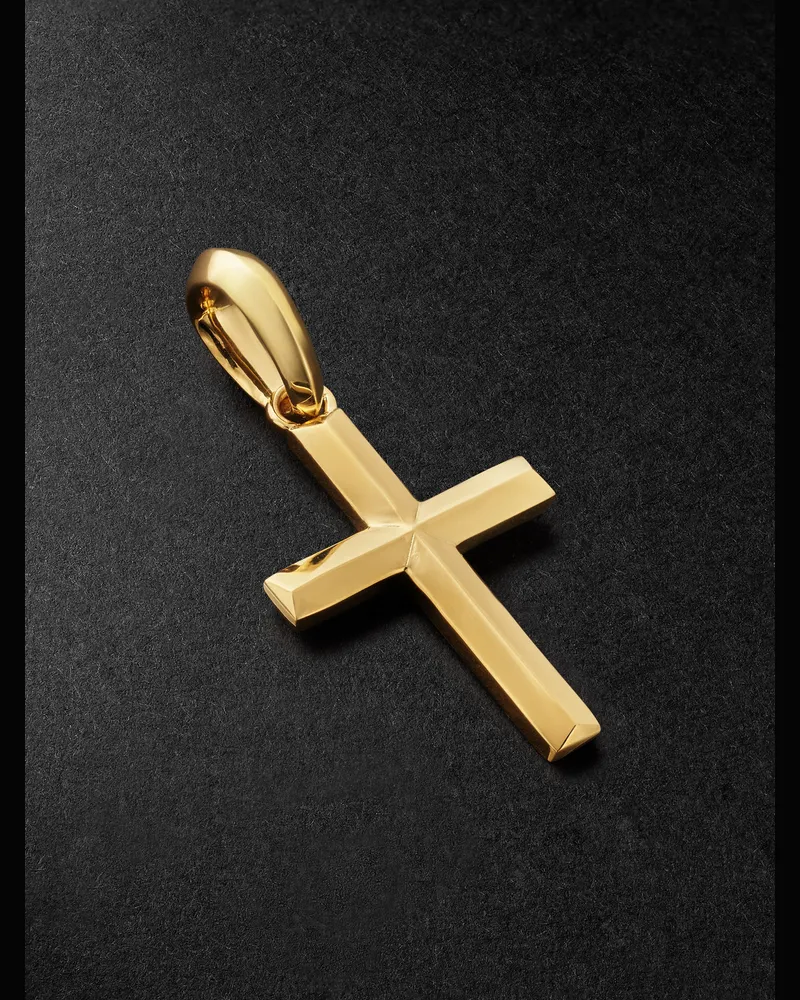 David Yurman Cross Anhänger aus 18 Karat Gold Gold