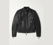 Schmal geschnittene Jacke aus vollnarbigem Leder