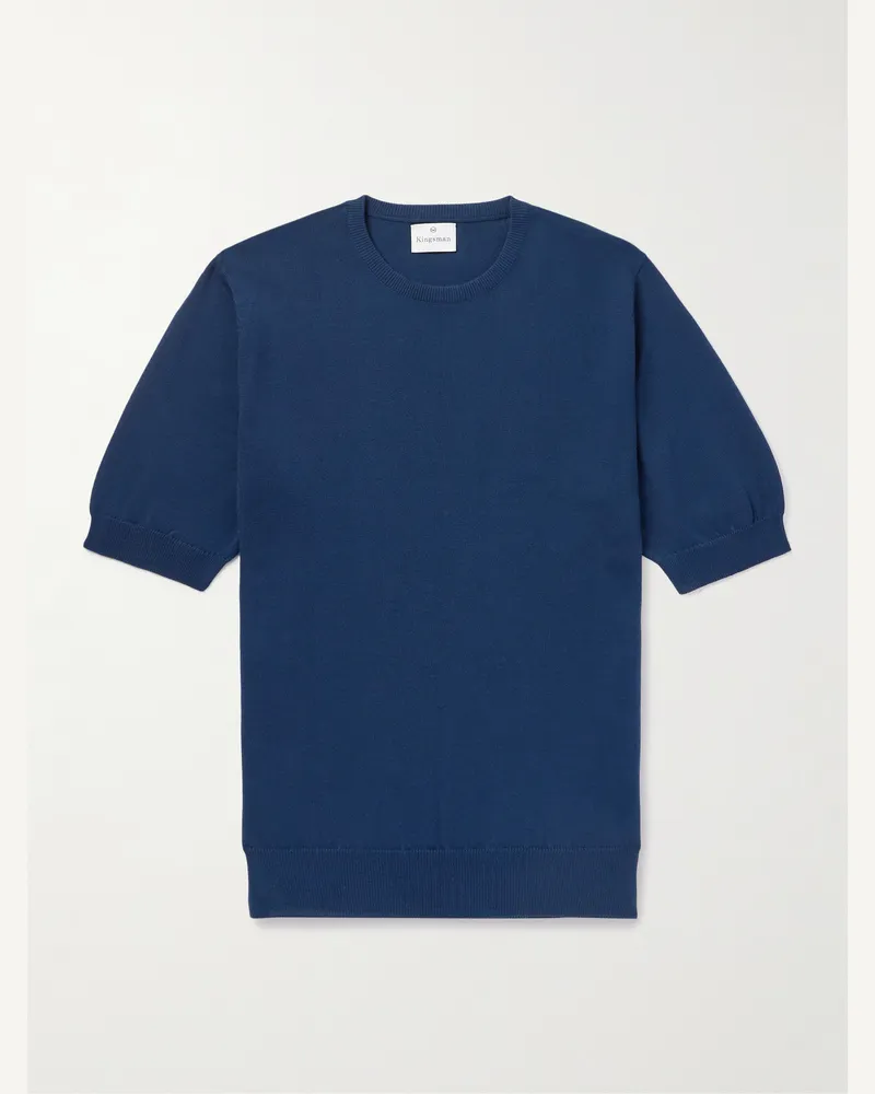 Kingsman T-Shirt aus Baumwolle Blau