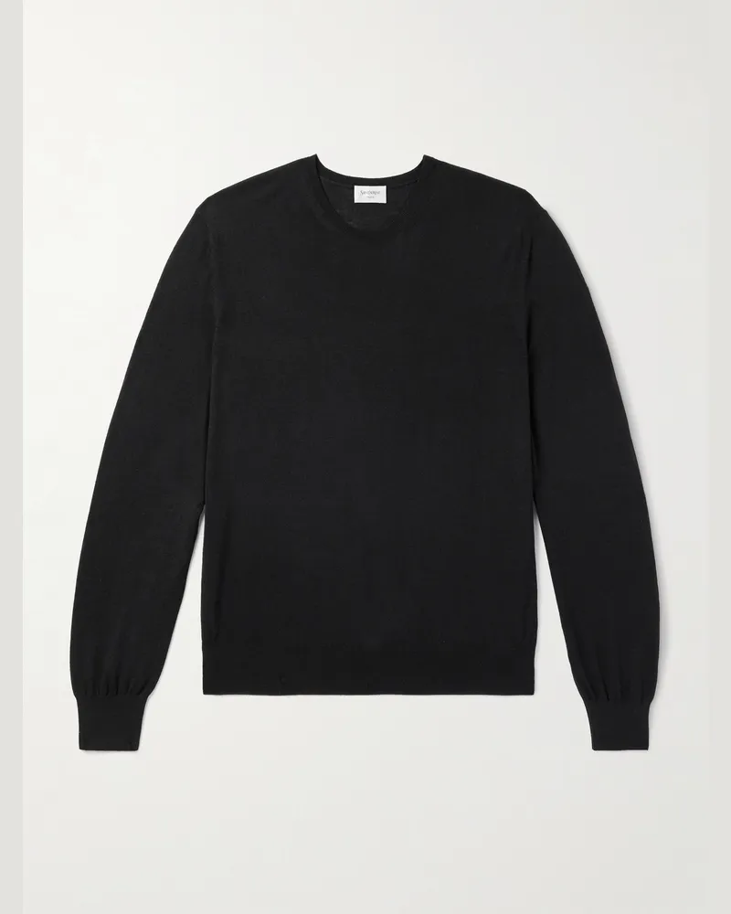 Saint Laurent Pullover aus Wolle Schwarz