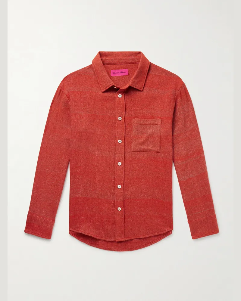 The Elder Statesman Hemdjacke aus Kaschmir-Jacquard Rot