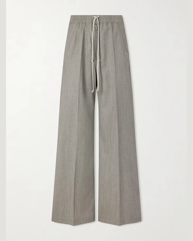 Rick Owens Bela weit geschnittene Wollhose mit Kordelzugbund Grau