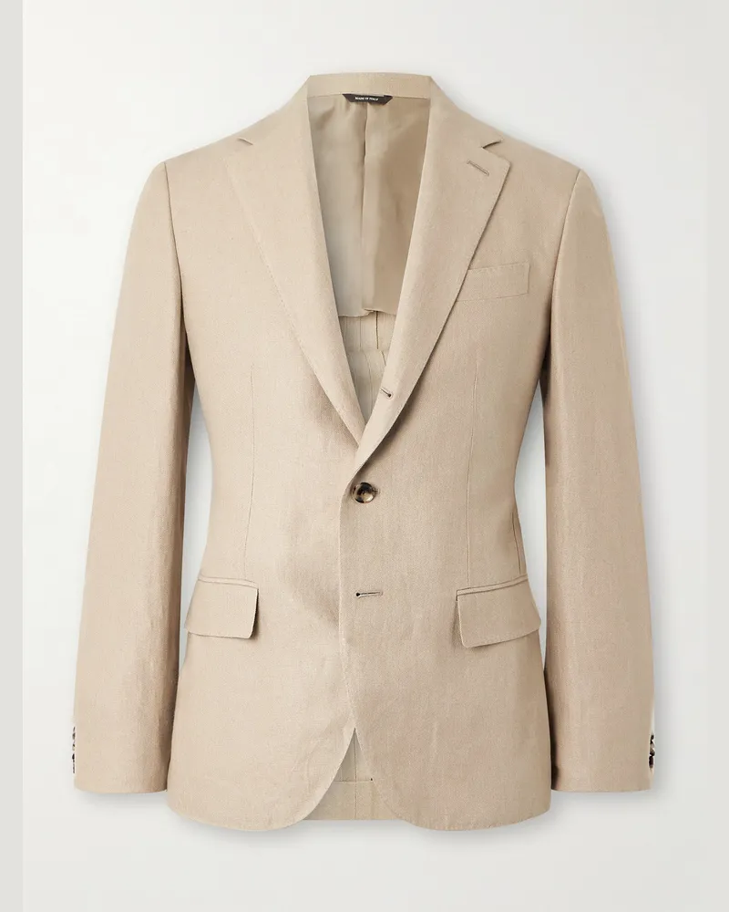 Loro Piana Sakko aus Leinen Neutral