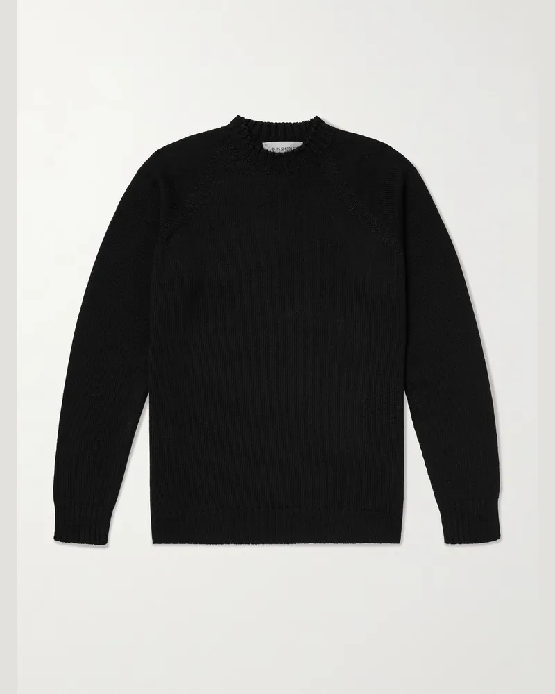 John Smedley Denver Pullover aus besonders feiner Merinowolle Schwarz