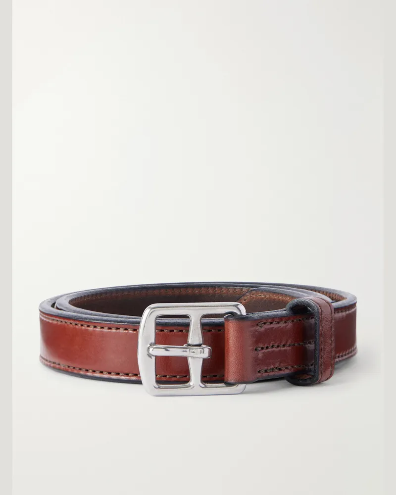 YUKETEN Stirrup 3cm Leather Belt Brown