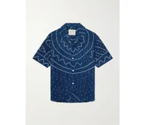 Ronen Hemd aus Baumwolle mit wandelbarem Kragen in Stückfärbung
