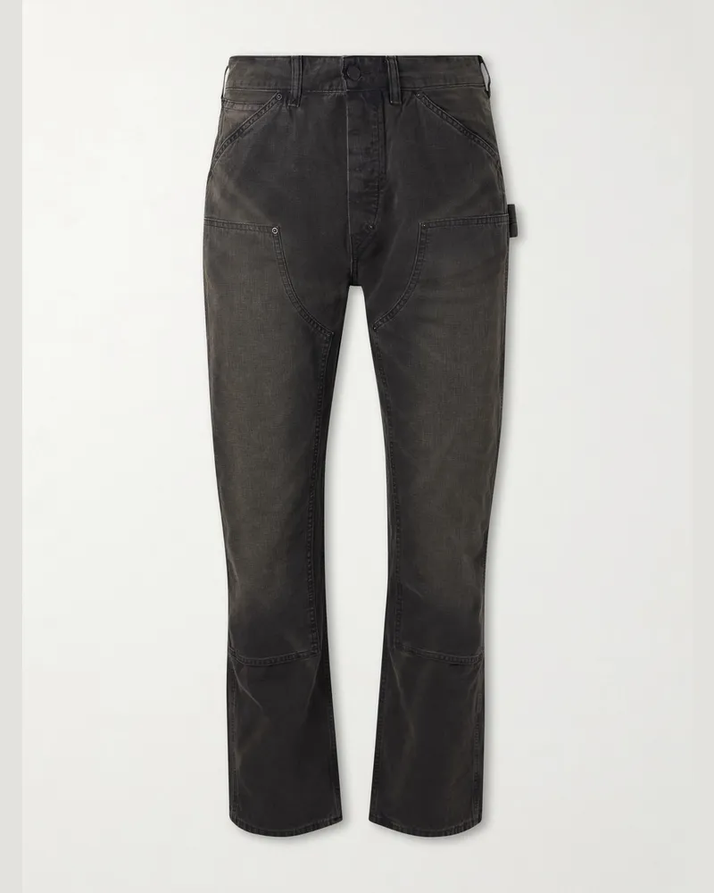 RRL Hamilton Straight-Leg Cotton-Canvas Trousers Brown