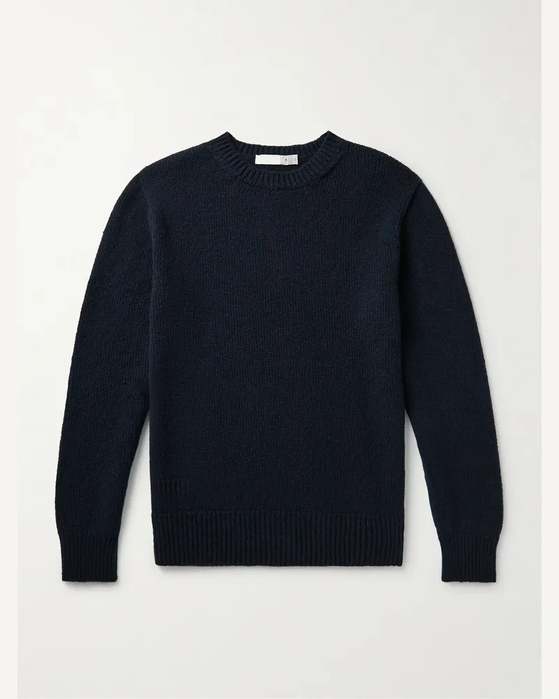 Inis Meáin Pullover aus einer Merinowoll-Kaschmirmischung Blau
