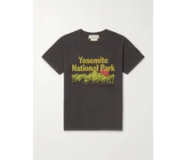 T-Shirt aus Baumwoll-Jersey mit Print in Distressed-Optik