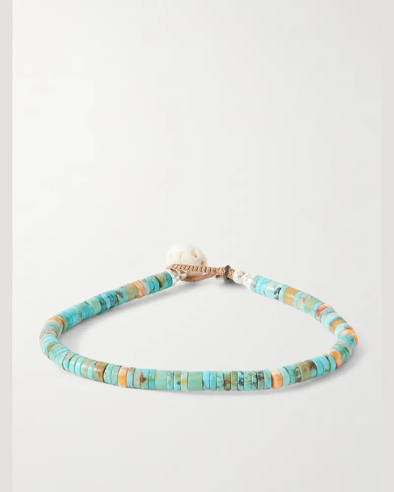 Mikia Sterling Silver Multi-Stone Beaded Bracelet Blue