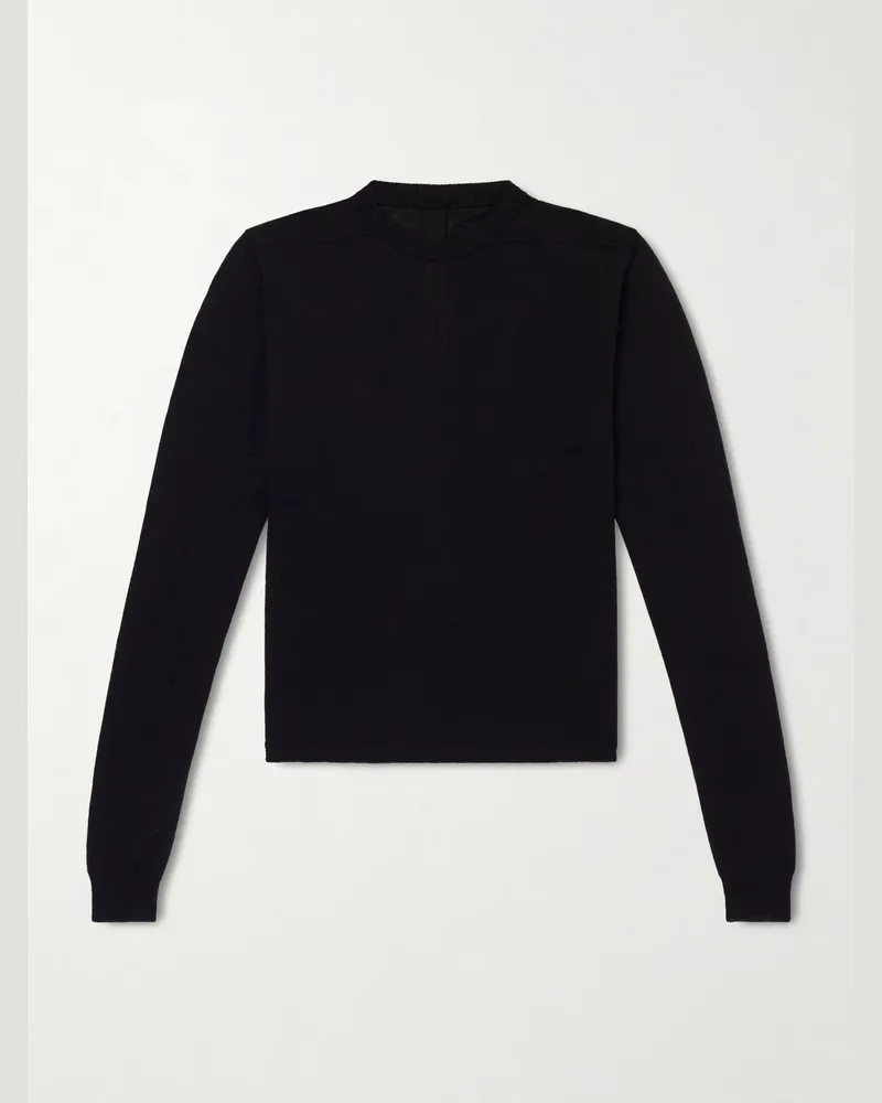 Rick Owens Slim-Fit Virgin Wool Sweater Black
