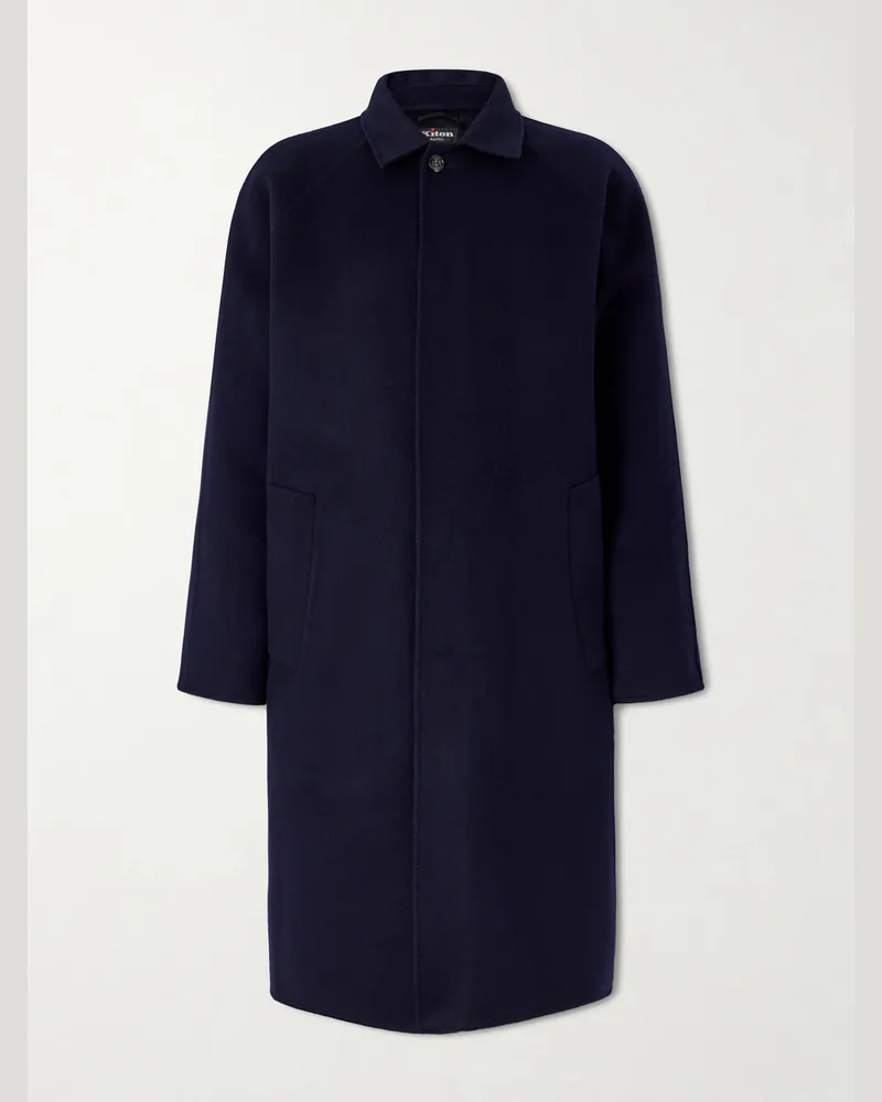 Kiton Cashmere Coat Blue