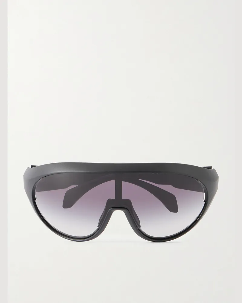 Rick Owens Moncler Sonnenbrille mit D-Rahmen aus Azetat Schwarz