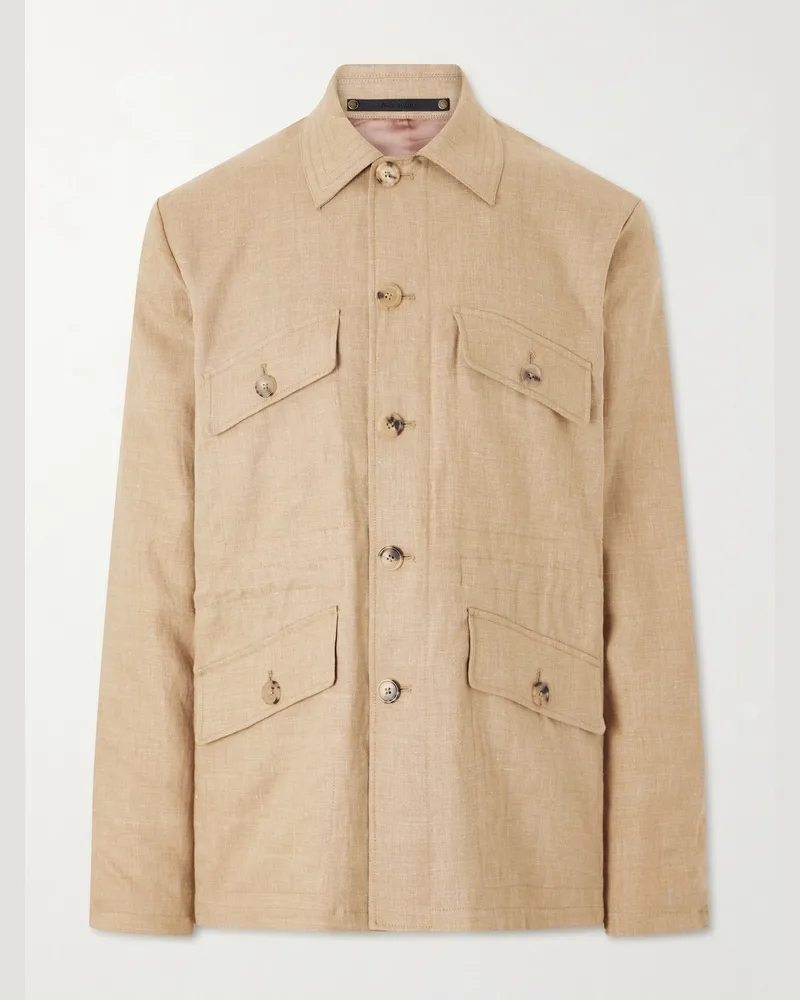 Paul Smith Linen Jacket Brown