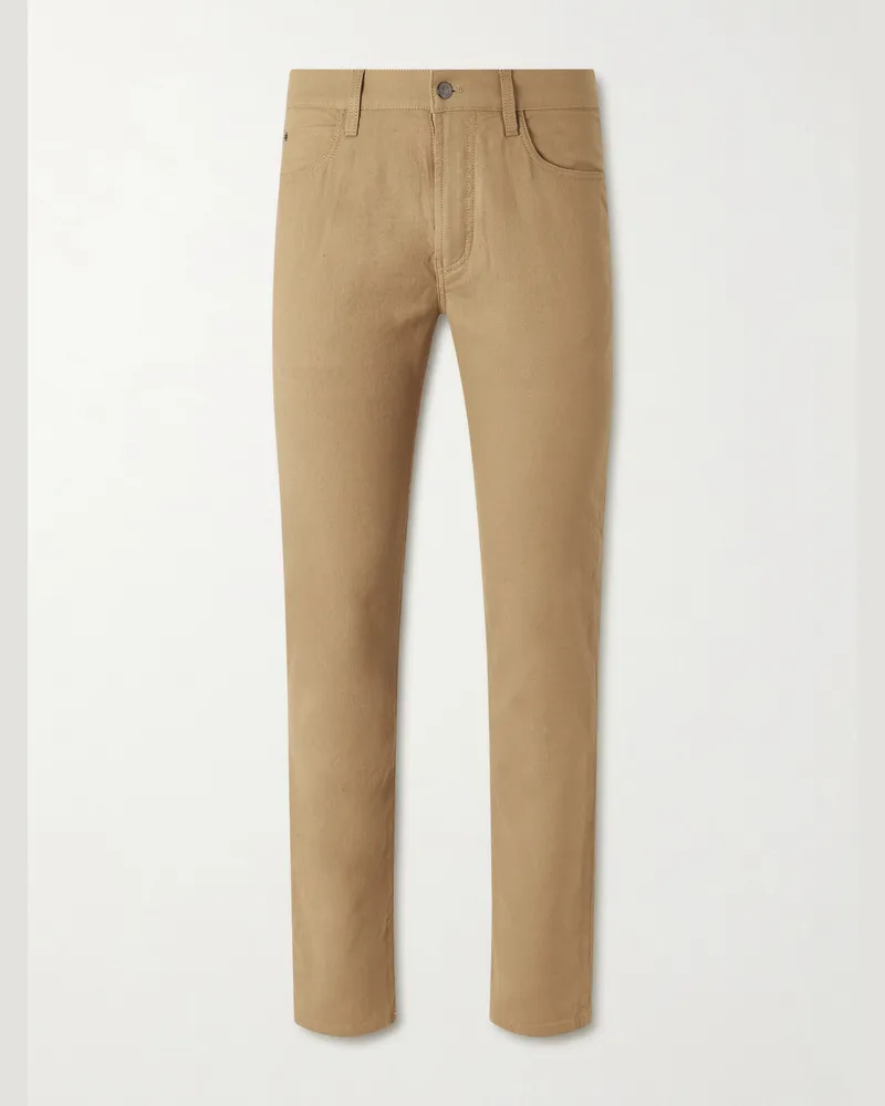 Loro Piana Quarona Straight-Leg Jeans Brown