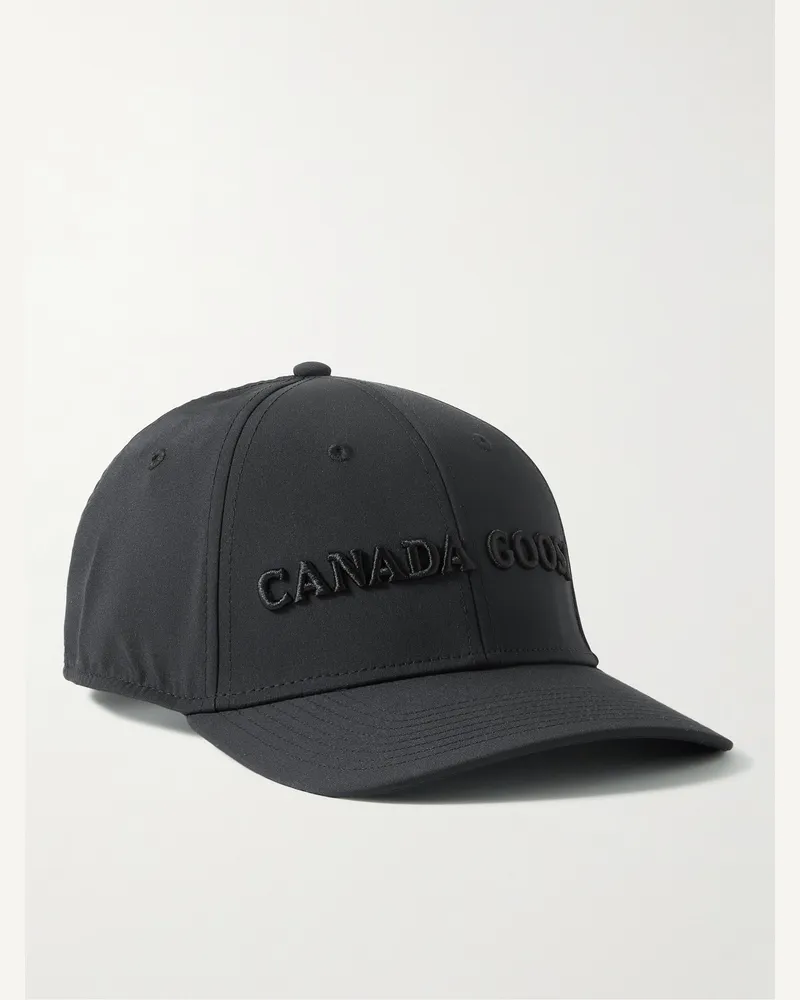 Canada Goose Logo-Embroidered Stretch-Twill Baseball Cap Black
