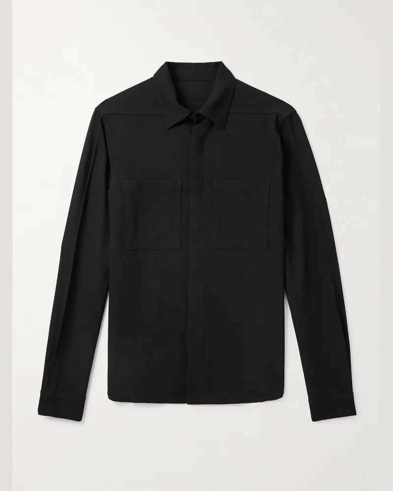 Rick Owens Hemd aus Woll-Crêpe Schwarz