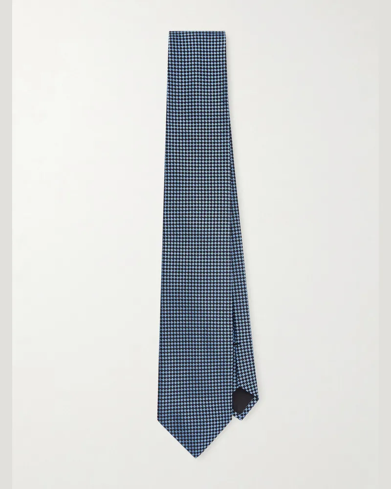 Tom Ford 8cm Checked Silk Tie Multi