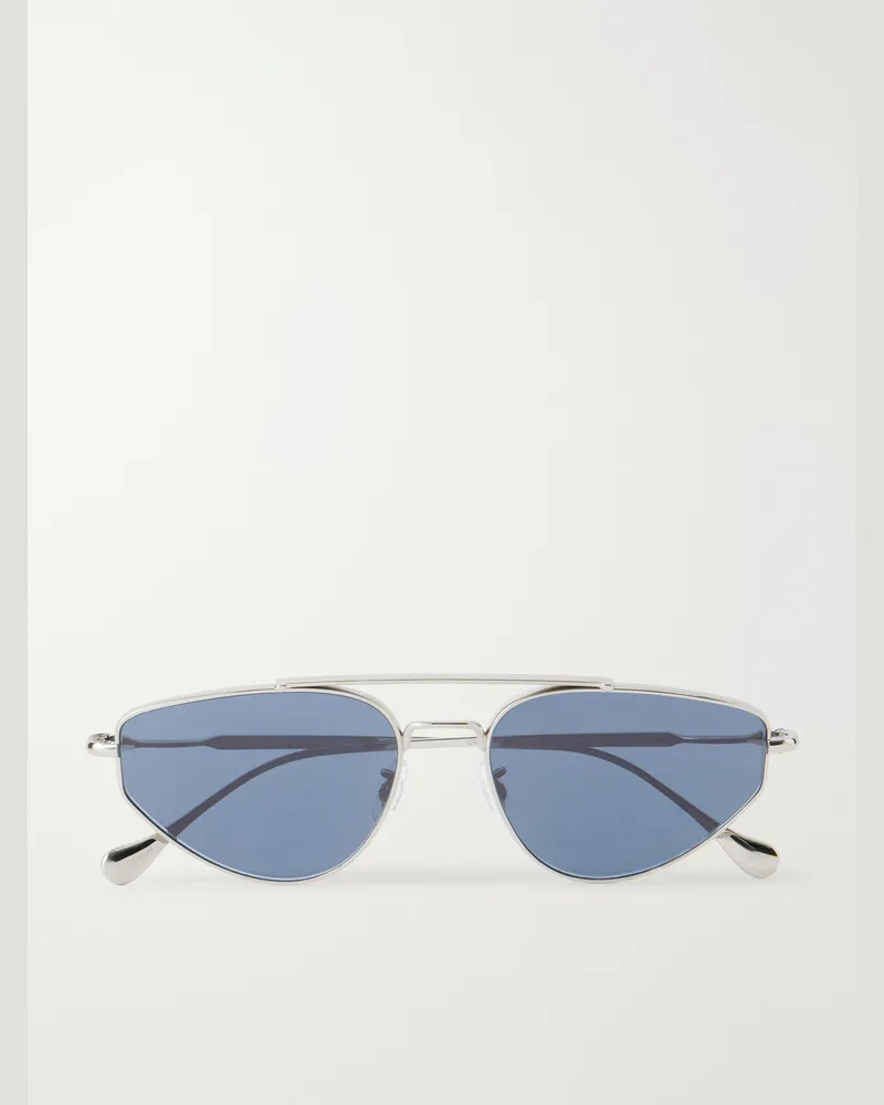 Oliver Peoples Jil Sander Aviator-Style Silver-Tone Sunglasses Silver