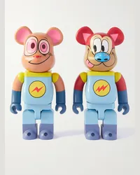 BE@RBRICK Ren & Stimpy Set aus 400% Dekofiguren aus bedrucktem PVC Rot