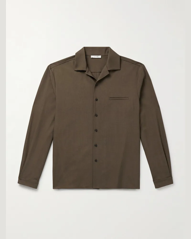 The Row Kanta Hemd aus Woll-Twill Braun