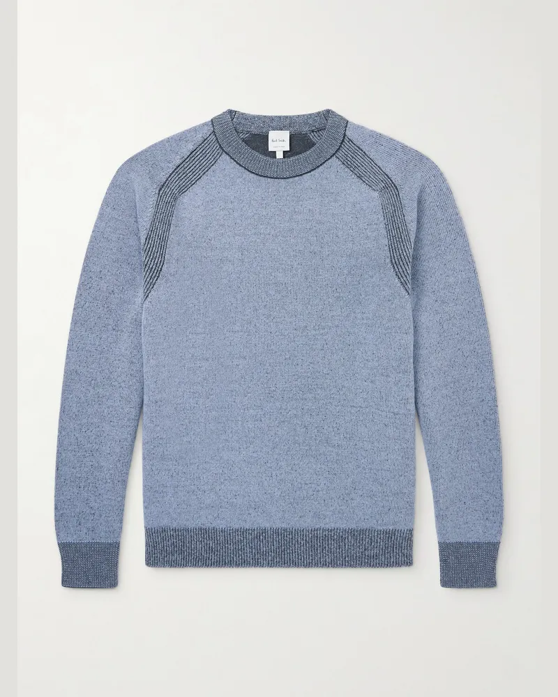Paul Smith Pullover aus Wolle in Rippstrick Schwarz