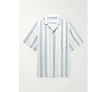 Air Hemd aus gestreiftem Webstoff mit wandelbarem Kragen