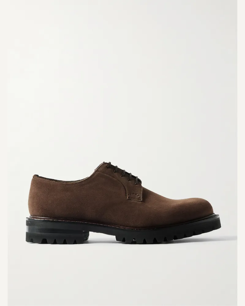 Church's Shannon Derby-Schuhe aus Veloursleder mit Lederbesatz Braun