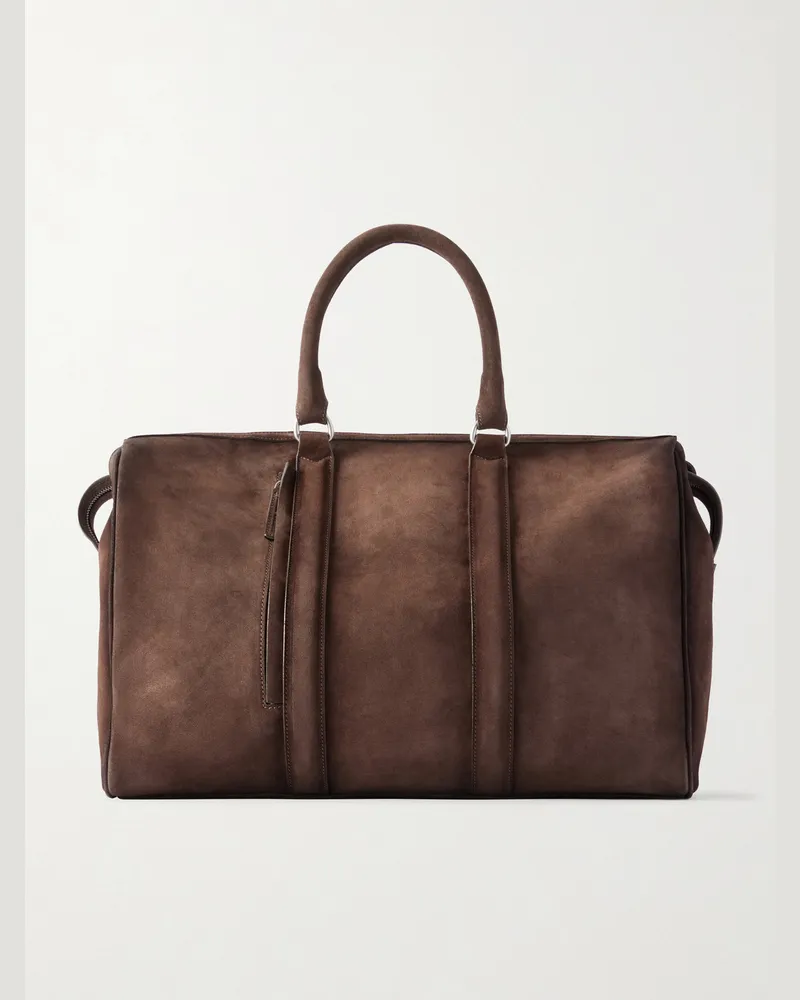 Officine Creative Italia Quentin 009 Suede Weekend Bag Brown