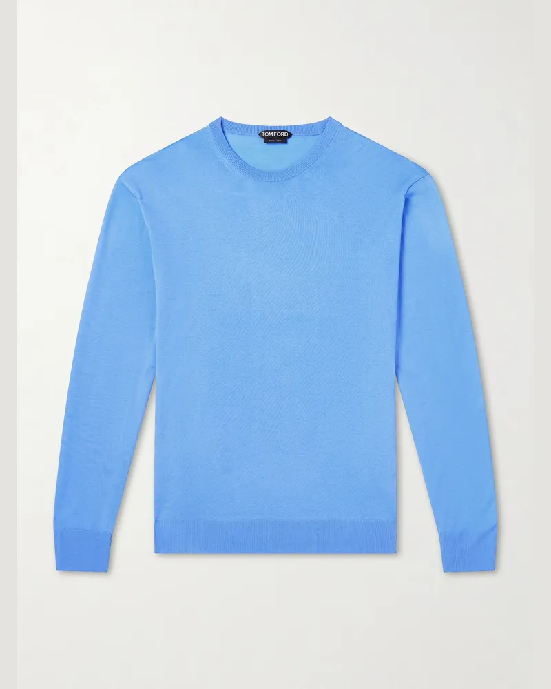 Tom Ford Merino Wool Sweater Blue
