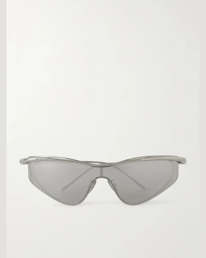 Loewe Flash silberfarbene Cat-Eye-Sonnenbrille Silber