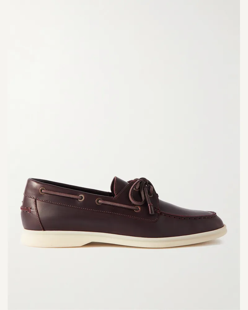 Loro Piana Bootsschuhe aus Leder Braun