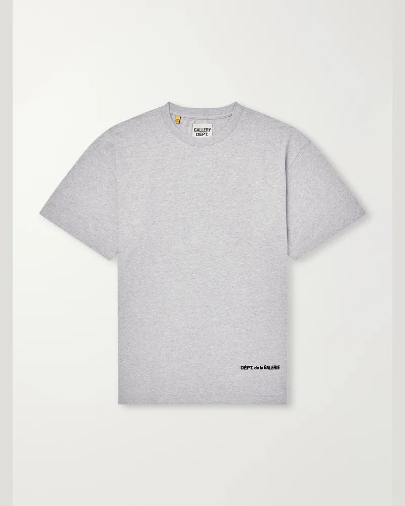 GALLERY DEPT. Logo-Appliqué Cotton-Jersey T-Shirt Gray