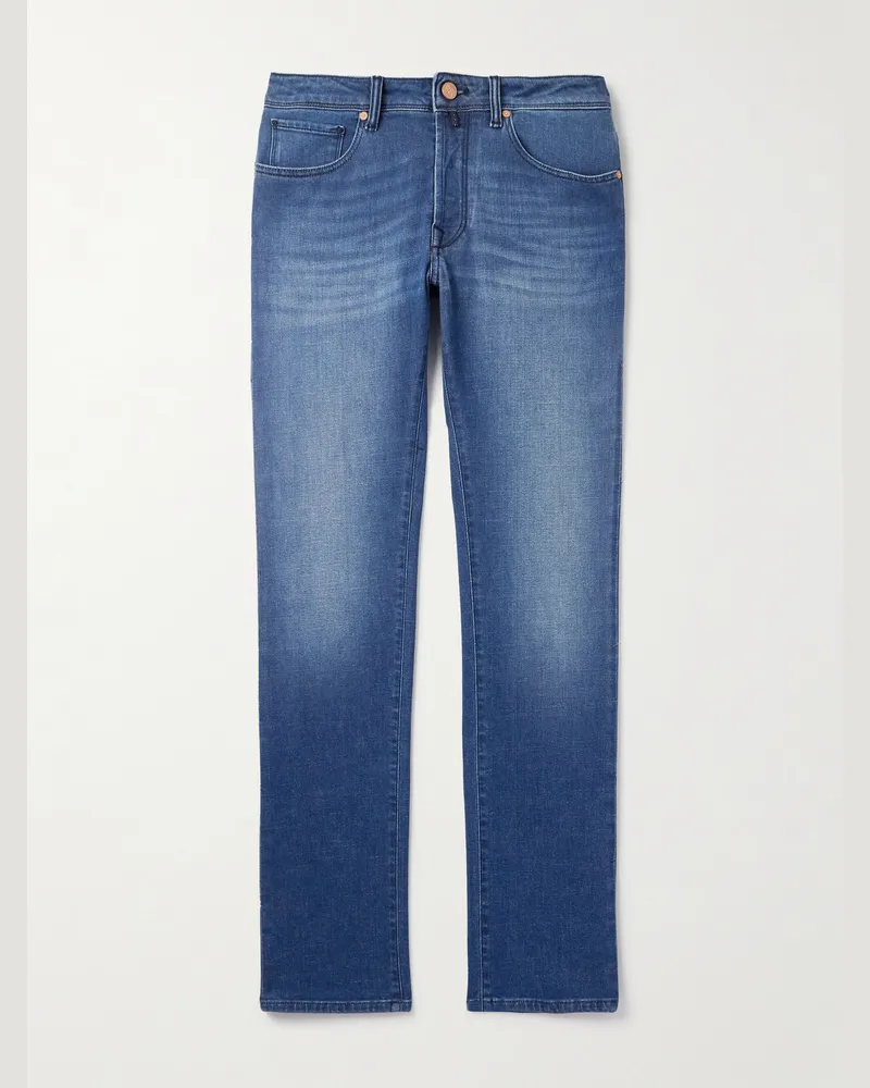 Incotex Schmal geschnittene Jeans Blau