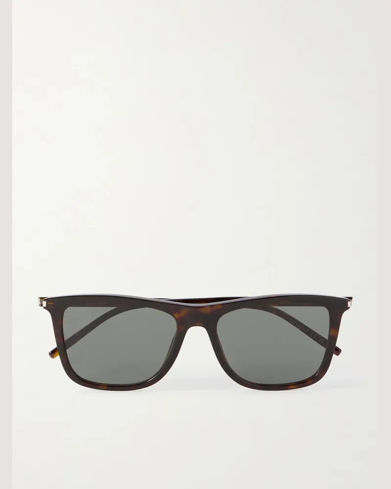 Saint Laurent Square-Frame Tortoiseshell Acetate Sunglasses Tortoiseshell