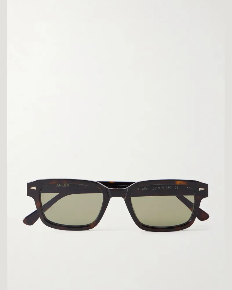 AHLEM Rive Gauche Square-Frame Acetate Sunglasses Tortoiseshell
