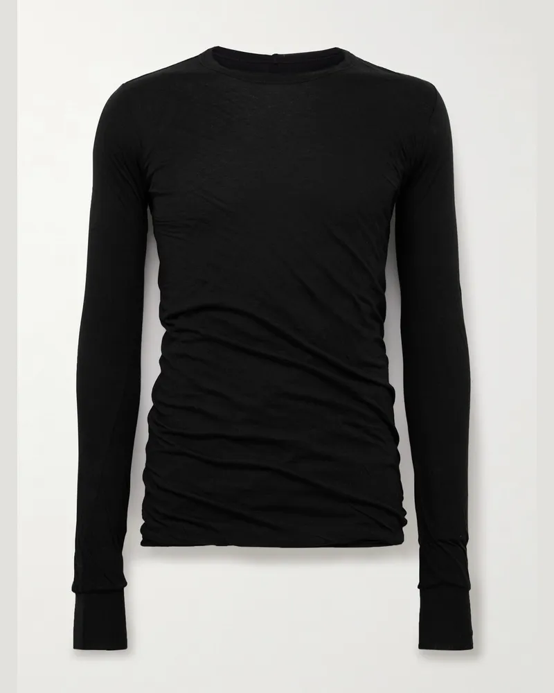 Rick Owens Unstable schmal geschnittenes Oberteil aus Biobaumwoll-Jersey Schwarz