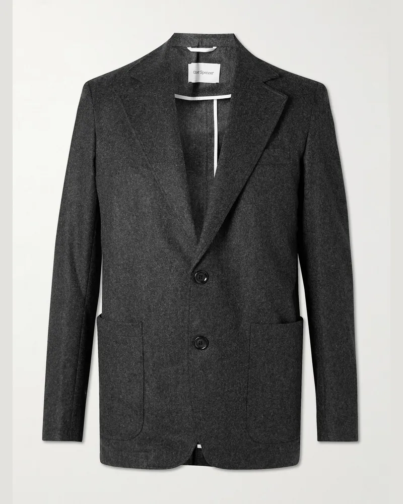 Oliver Spencer Westbury Wool-Felt Suit Jacket Gray
